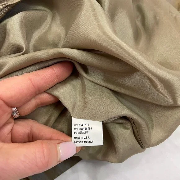 Zelda metallicTaffeta Made in USA Side Drawstring rushed skirt 6 - Picture 14 of 14